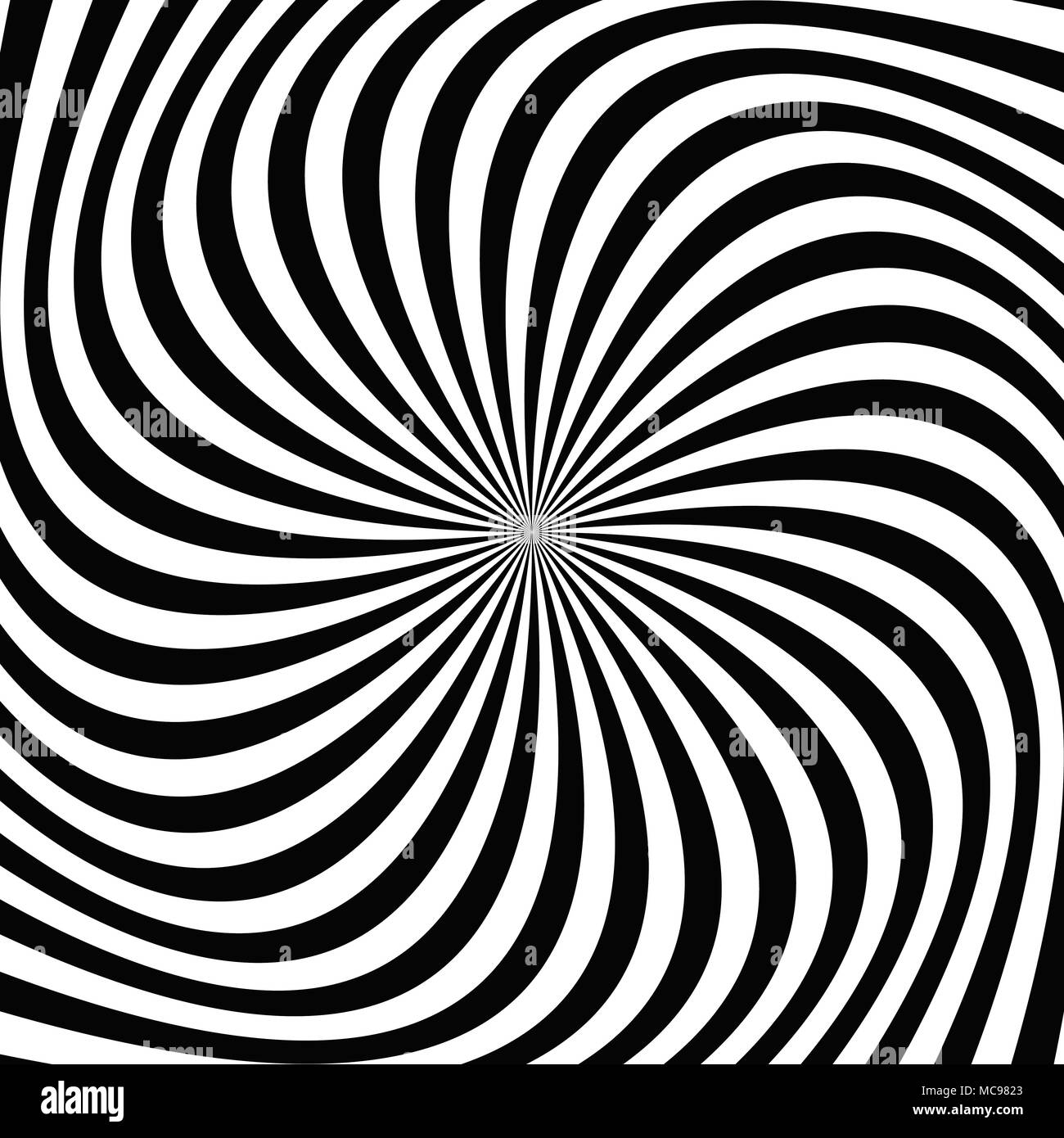 Schwarze und weiße Spirale ray Hintergrund Stock Vektor