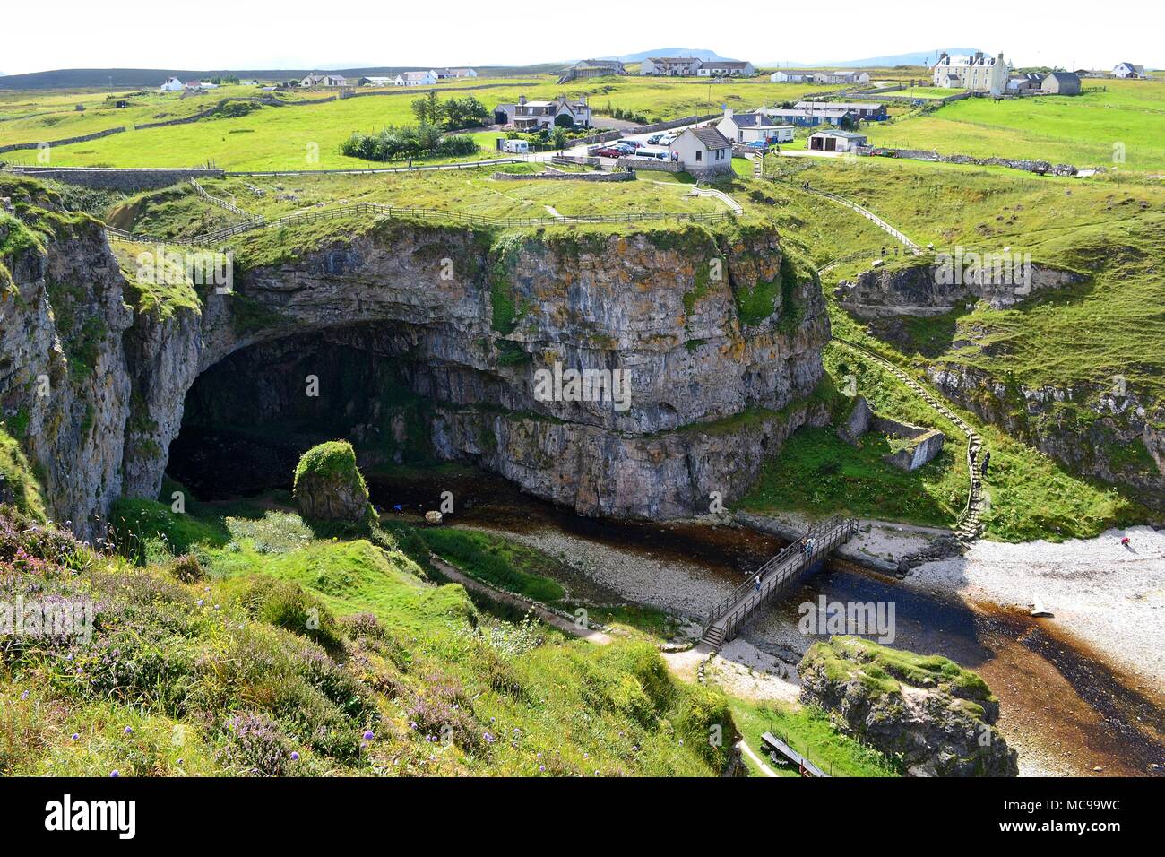 Anzeigen von Smoo Höhle Durness, Scottish Highlands, Großbritannien Stockfoto