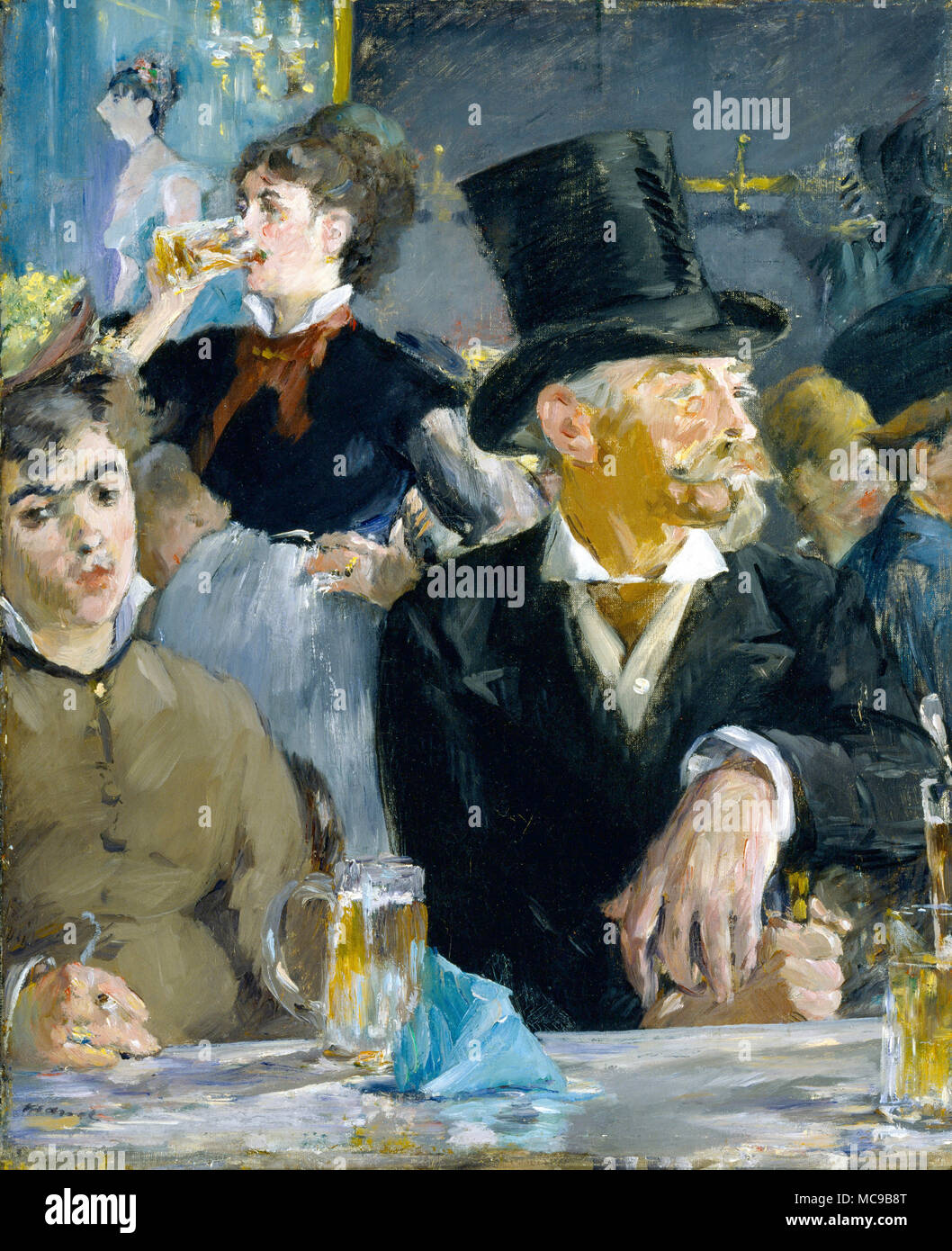 Das Cafe Konzert, 1878. Szene im Cabaret de Reichshoffen auf den Boulevard Rochechouart, von Édouard Manet. Stockfoto