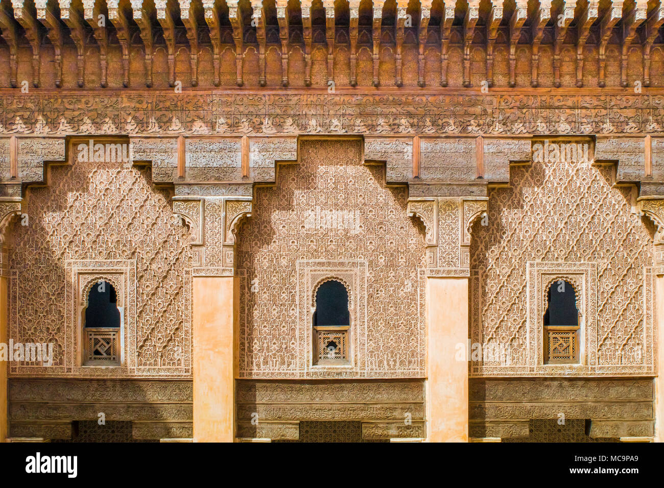 Madrasah, Schule des Koran in Marrakesch Stockfoto