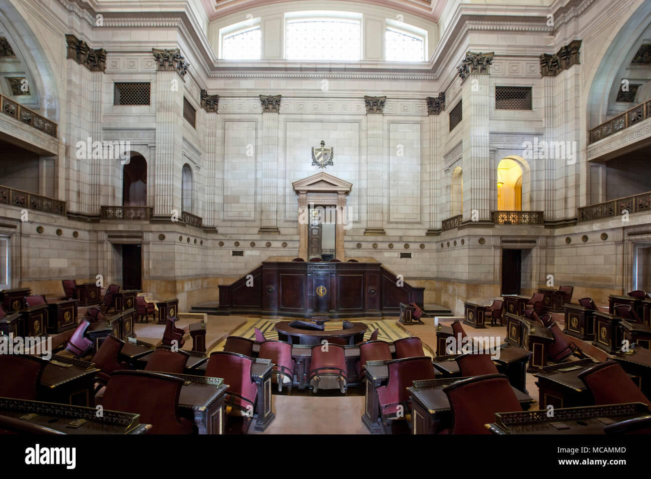 Die Havana Capitol, vom 1. April, 1926-1929 erbaut, Kosten 17 Millionen Pesos. Nach der Revolution von 1959, das Capitol wurde der Sitz der Akademie der Wissenschaften von Kuba und dann das Ministerium für Wissenschaft, Technologie und Umwelt. Stockfoto