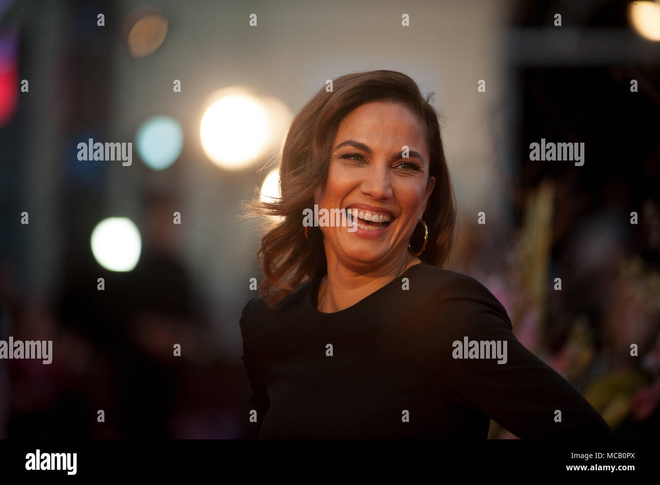 Malaga, Spanien. 14 Apr, 2018. Spanische Schauspielerin Toni Acosta Posen auf dem roten Teppich vor der Cervantes Theater während der 21. Internationalen Filmfestspiele, Malaga in Malaga. Credit: Jesus Merida/SOPA Images/ZUMA Draht/Alamy leben Nachrichten Stockfoto