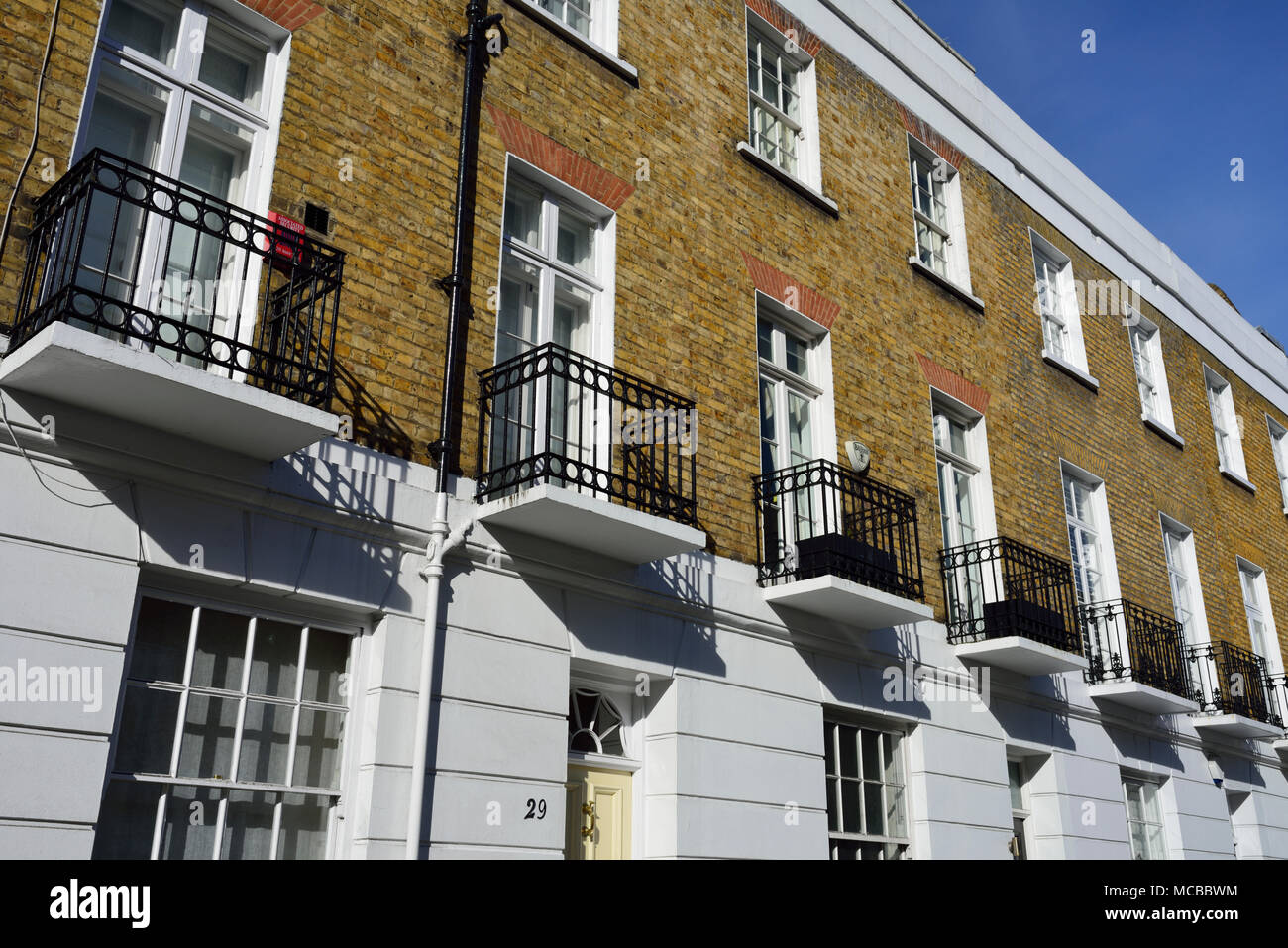 Reihenhaus Residenzen, Sydney Street, Chelsea, London SW3, Vereinigtes Königreich Stockfoto