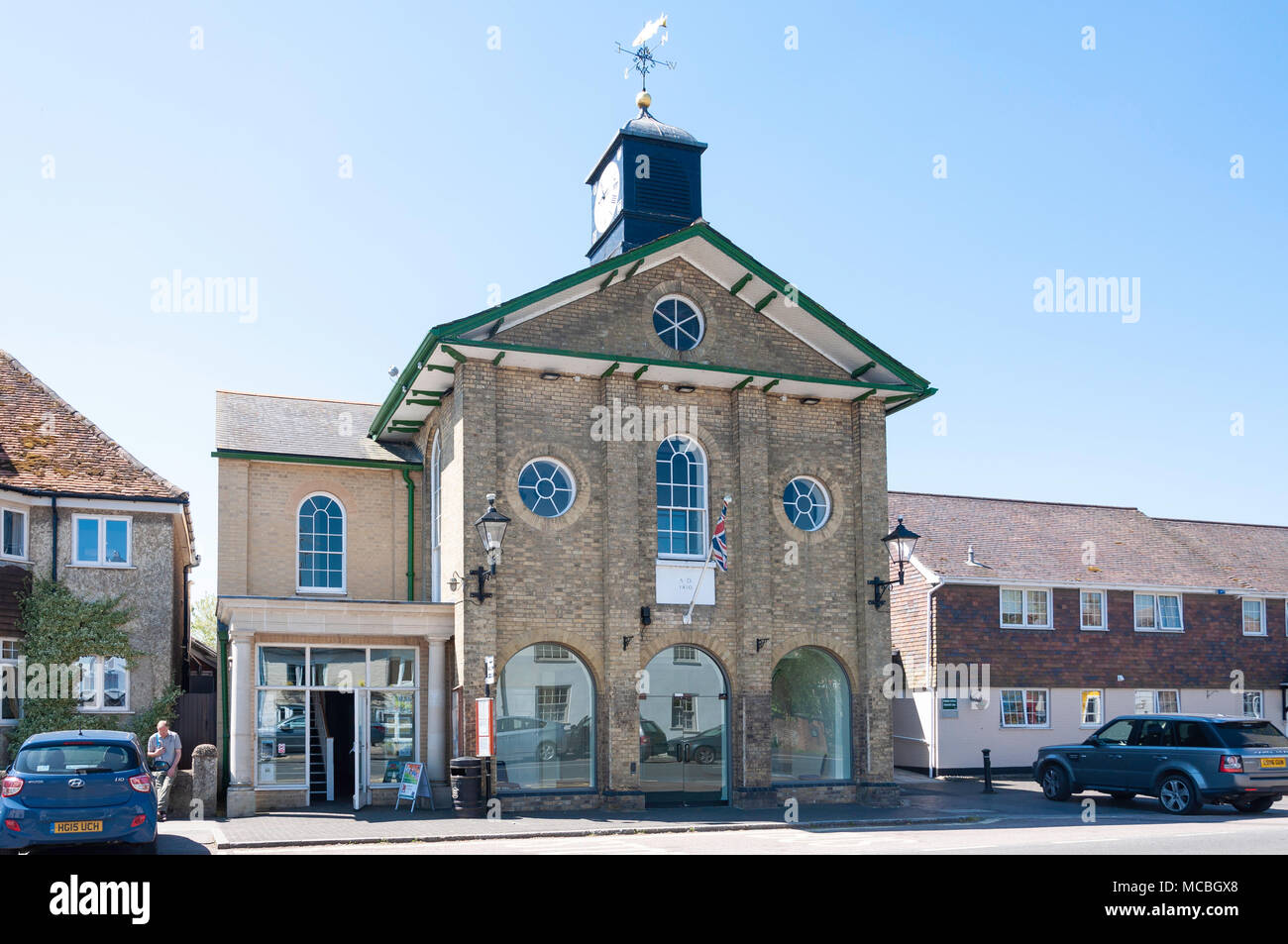 Stockbridge Rathaus, High Street, Stockbridge, Hampshire, England, Vereinigtes Königreich Stockfoto