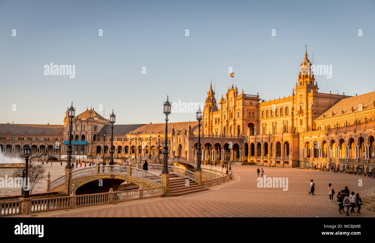 National Geographic Institut, Plaza de España, Sevilla, Spanien Stockfoto
