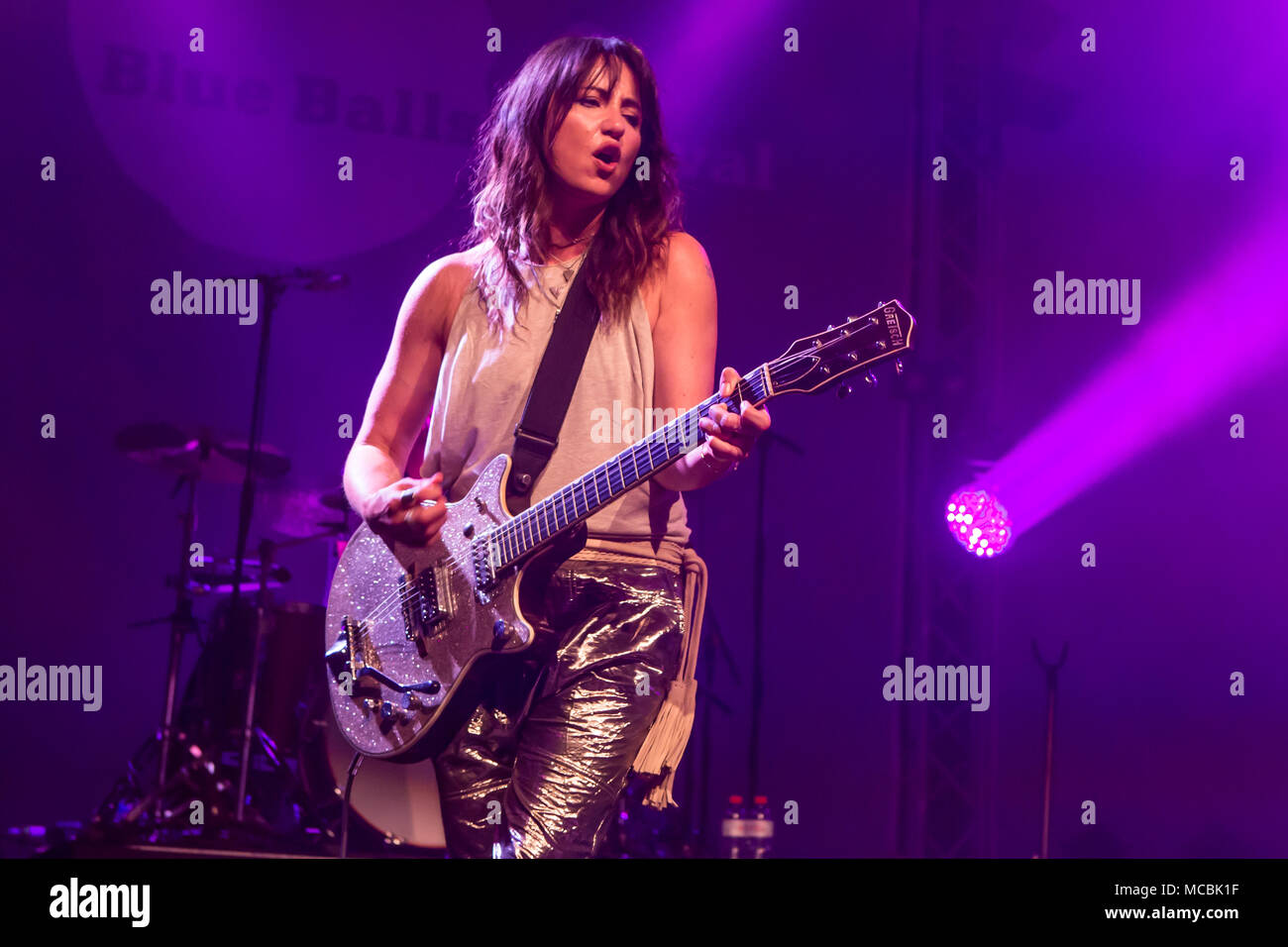 Die schottische Sängerin und Songwriterin KT Tunstall live am Blue Balls Festival Luzern, Schweiz Stockfoto