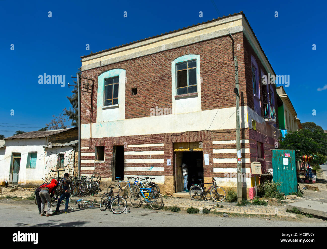 Post Office, Wukro, Tigray Region, Äthiopien Stockfoto