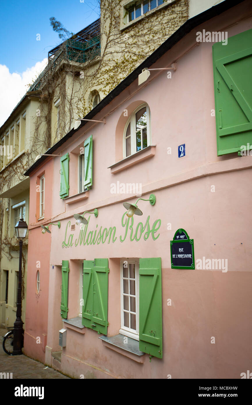 La Maison Rose (rosa Haus) Stockfoto