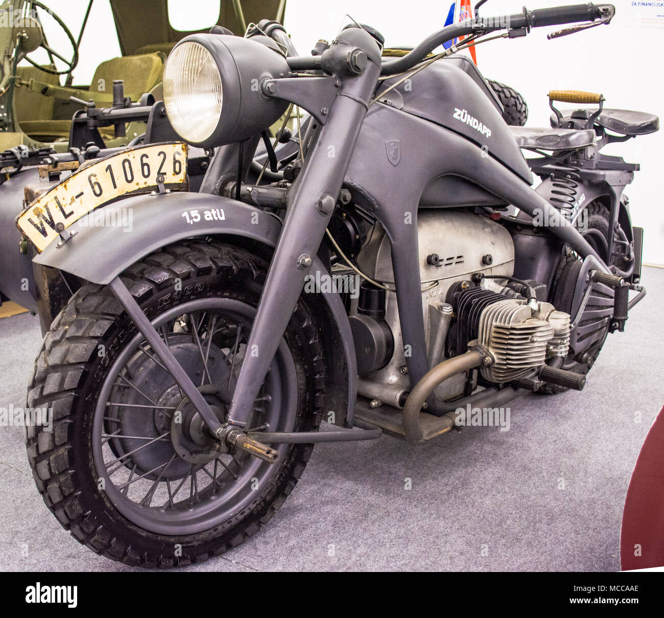 Zündapp KS 750 in Zagreb Auto Show angezeigt Stockfotografie - Alamy