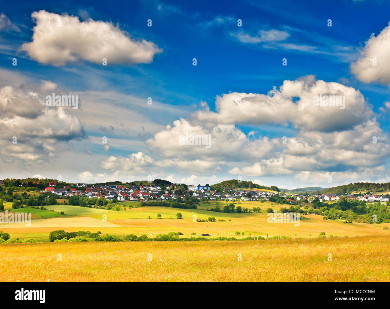 Deutsche Landschaft im Sommer Stockfoto