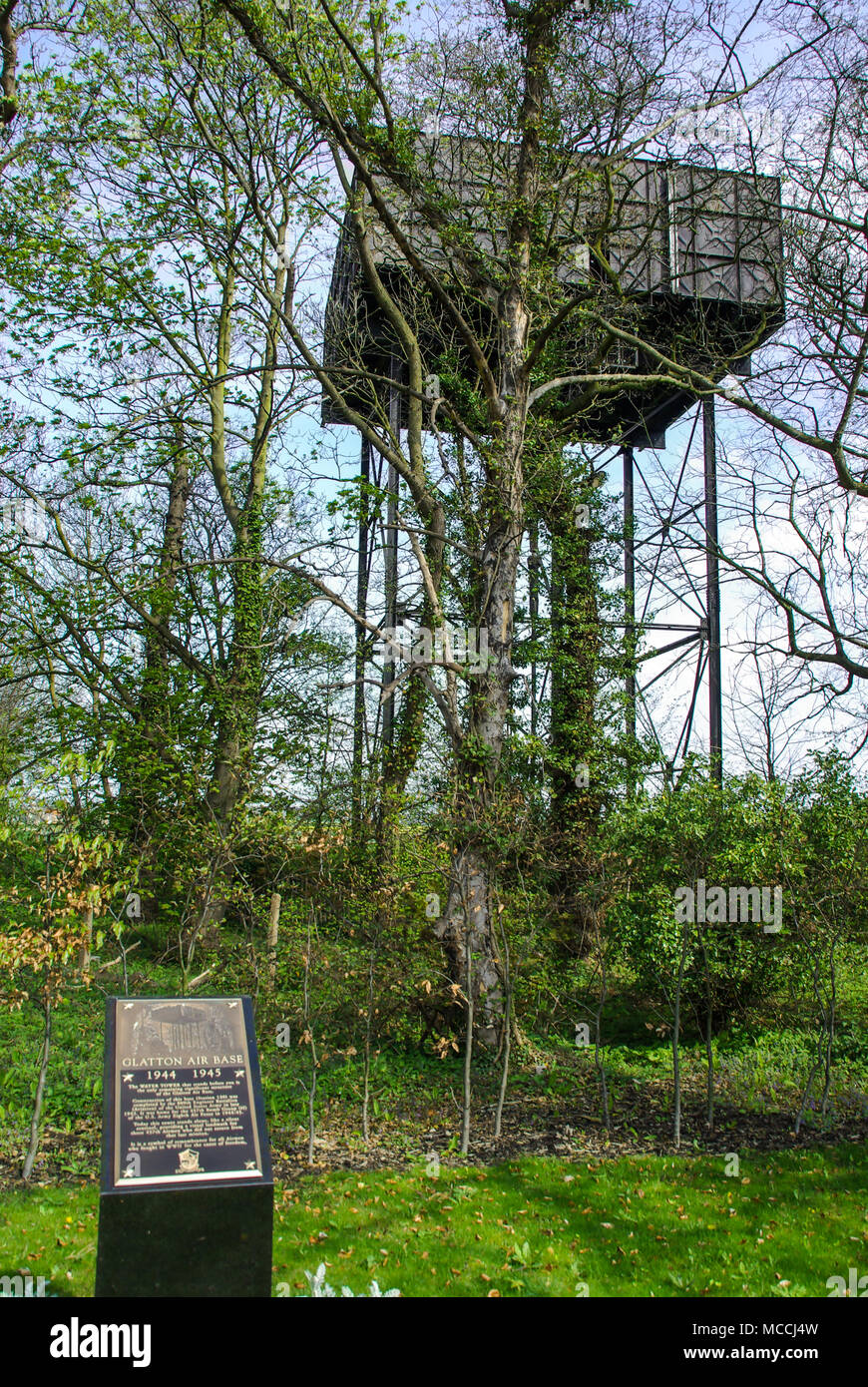 Glatton Air Base Memorial. Royal Air Force Glatton in Cambridgeshire, Großbritannien, die von der United States Army Air Force Eighth Air Force Bomber im zweiten Weltkrieg verwendet Stockfoto