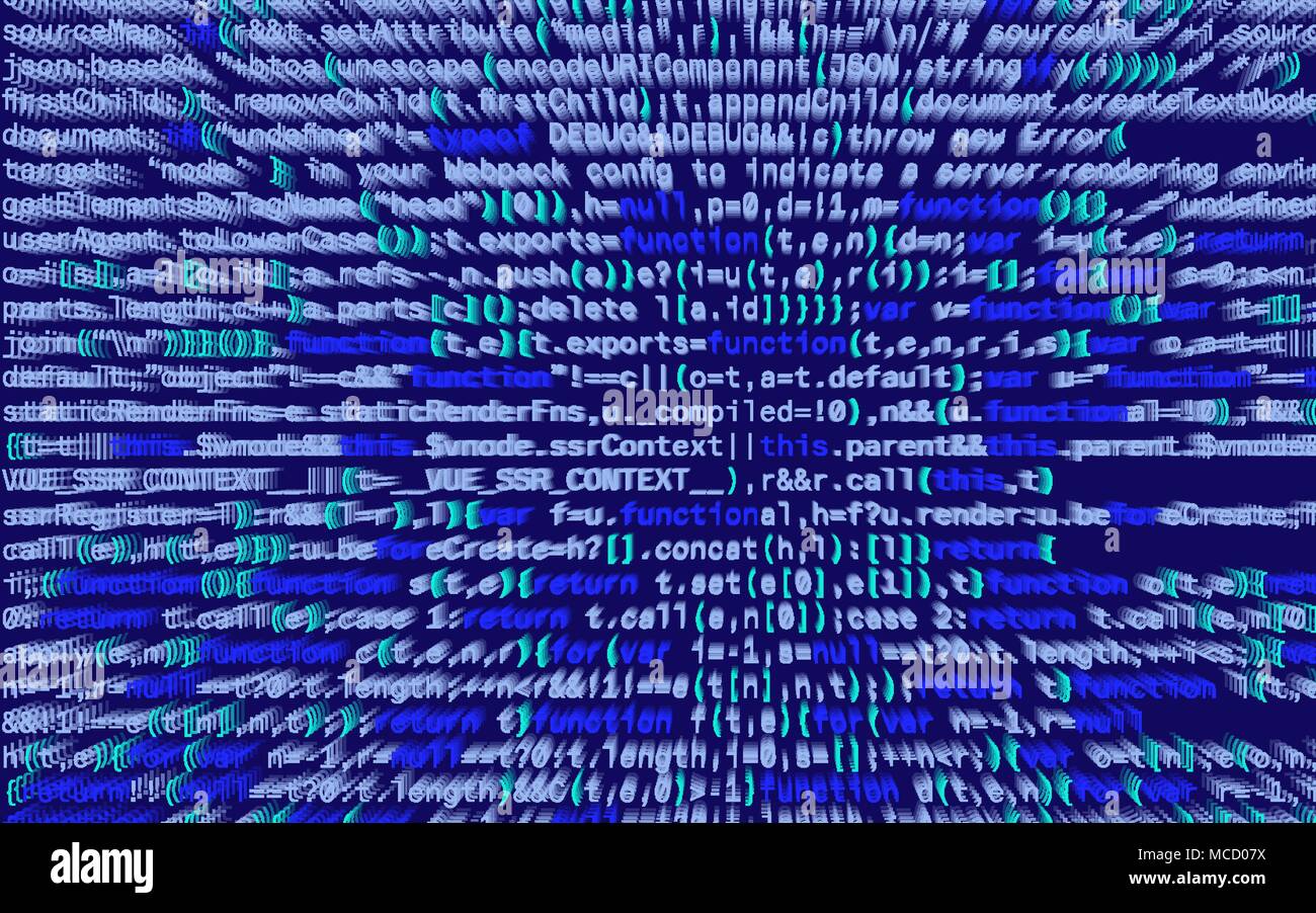 Software Entwickler Programmierung Code. Abstrakte computer Script Code. Blaue Farbe Stock Vektor