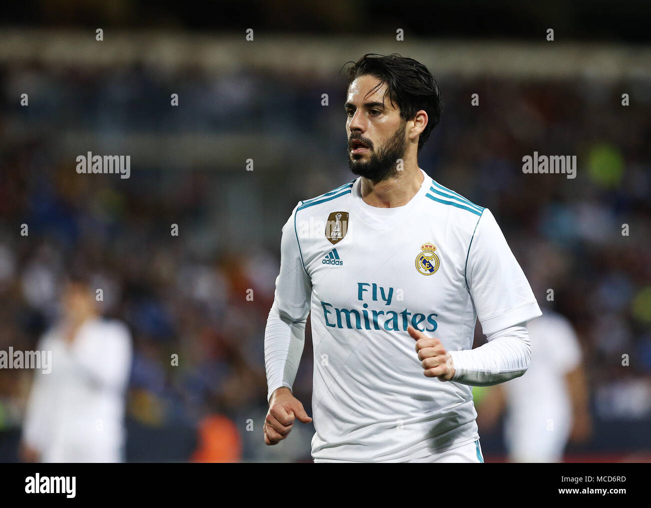 Isco (Real Madrid) während der Liga Match zwischen Malaga CF und Real Madrid CF im Estadio La Rosaleda. (Final Score: Malaga 1 - 2 Real Madrid) Stockfoto
