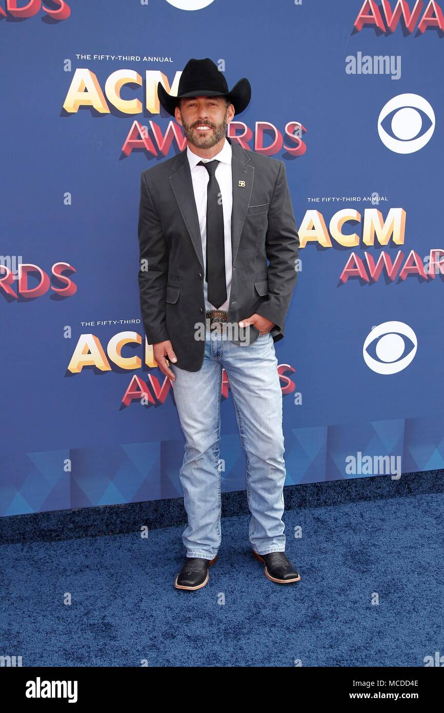 Aaron Watson bei der Ankunft für 53 Akademie der Country Music (ACM) Awards - Ankünfte 2, MGM Grand Garden Arena in Las Vegas, NV 15. April 2018. Foto: JA/Everett Collection Stockfoto