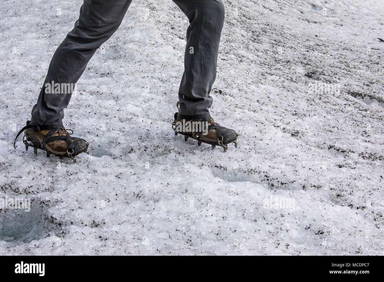 Hielo Y Aventura Big Ice Tour, Perito Moreno Gletscher, Glaciar Perito Moreno, Argentinien Stockfoto