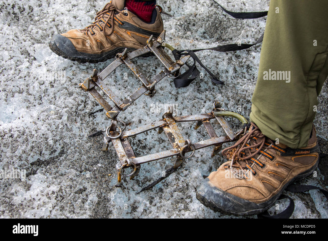 Hielo Y Aventura Big Ice Tour, Perito Moreno Gletscher, Glaciar Perito Moreno, Argentinien Stockfoto
