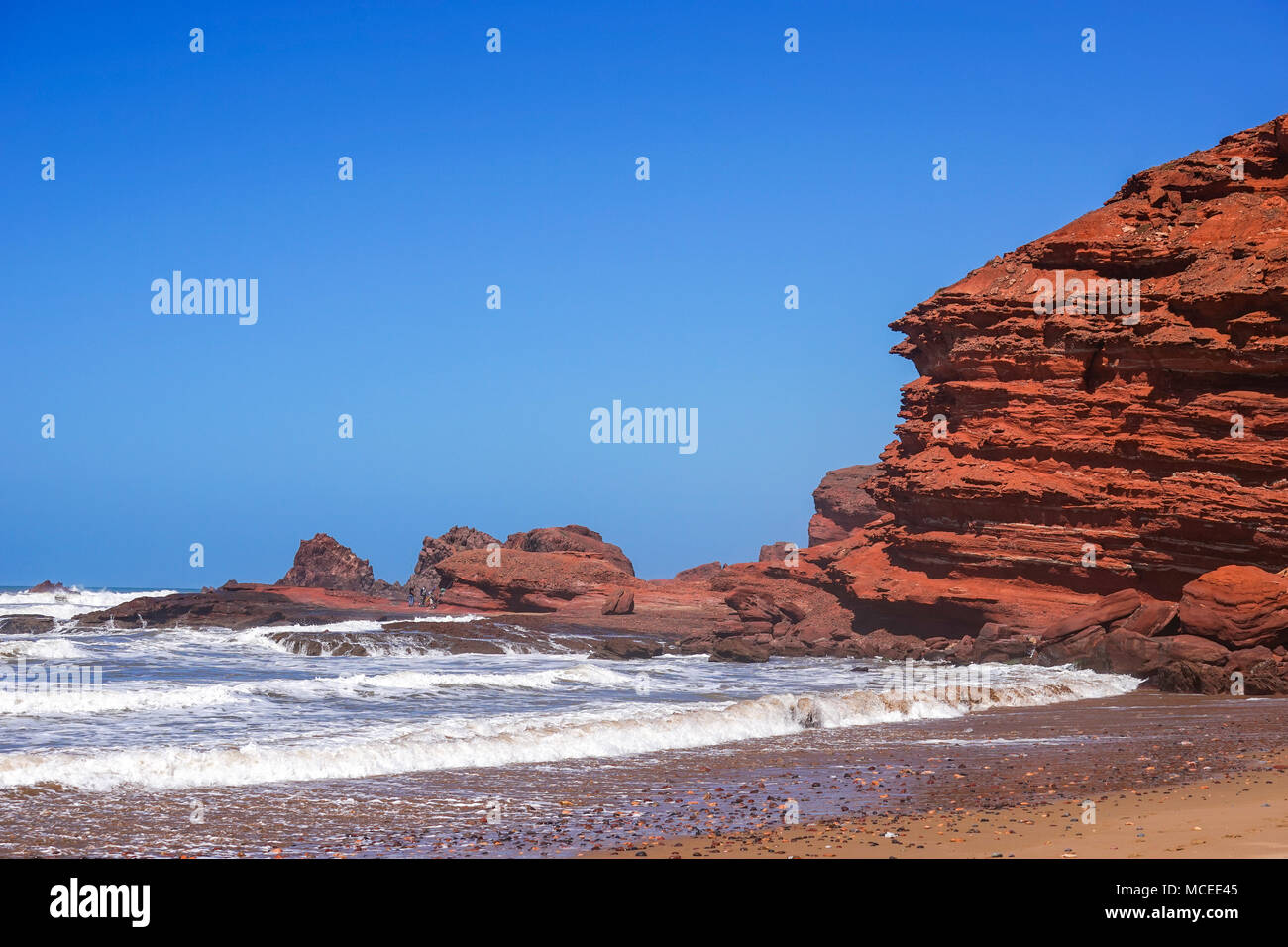 Legzira Strand, Sidi Ifni, Marokko Stockfoto