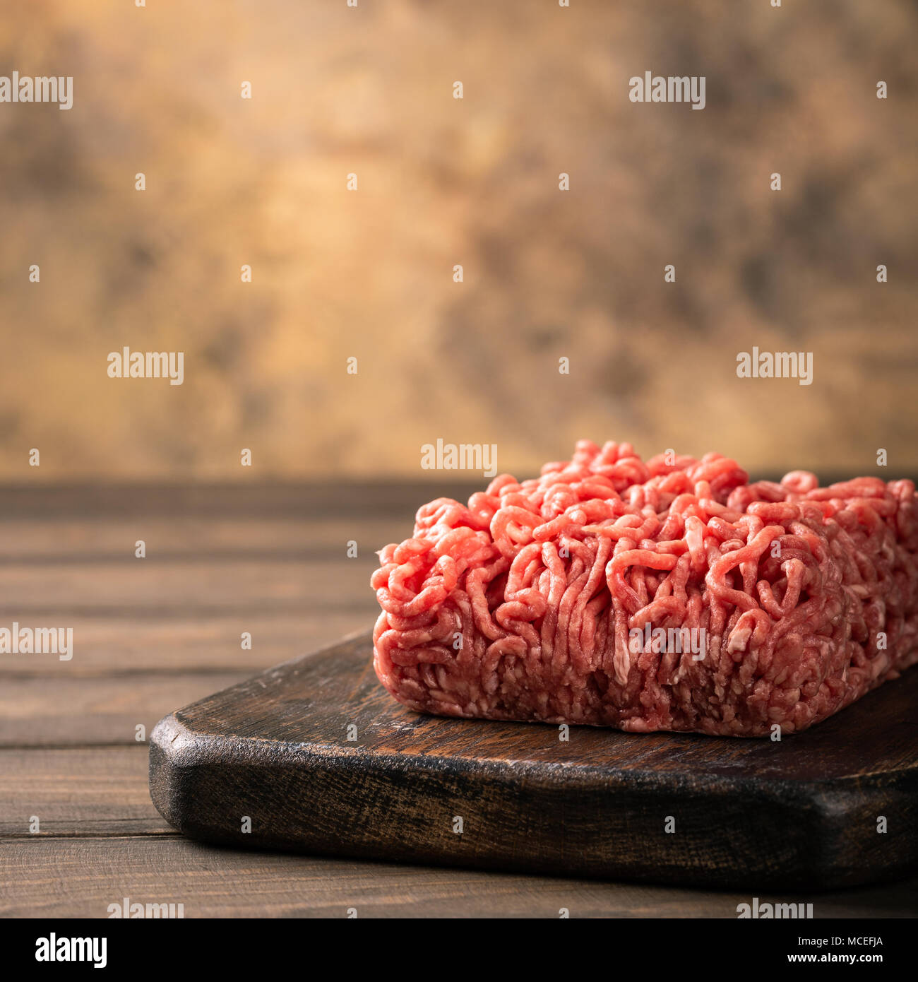 Frisches rohes Rindfleisch Hackfleisch/Faschiertem Stockfoto