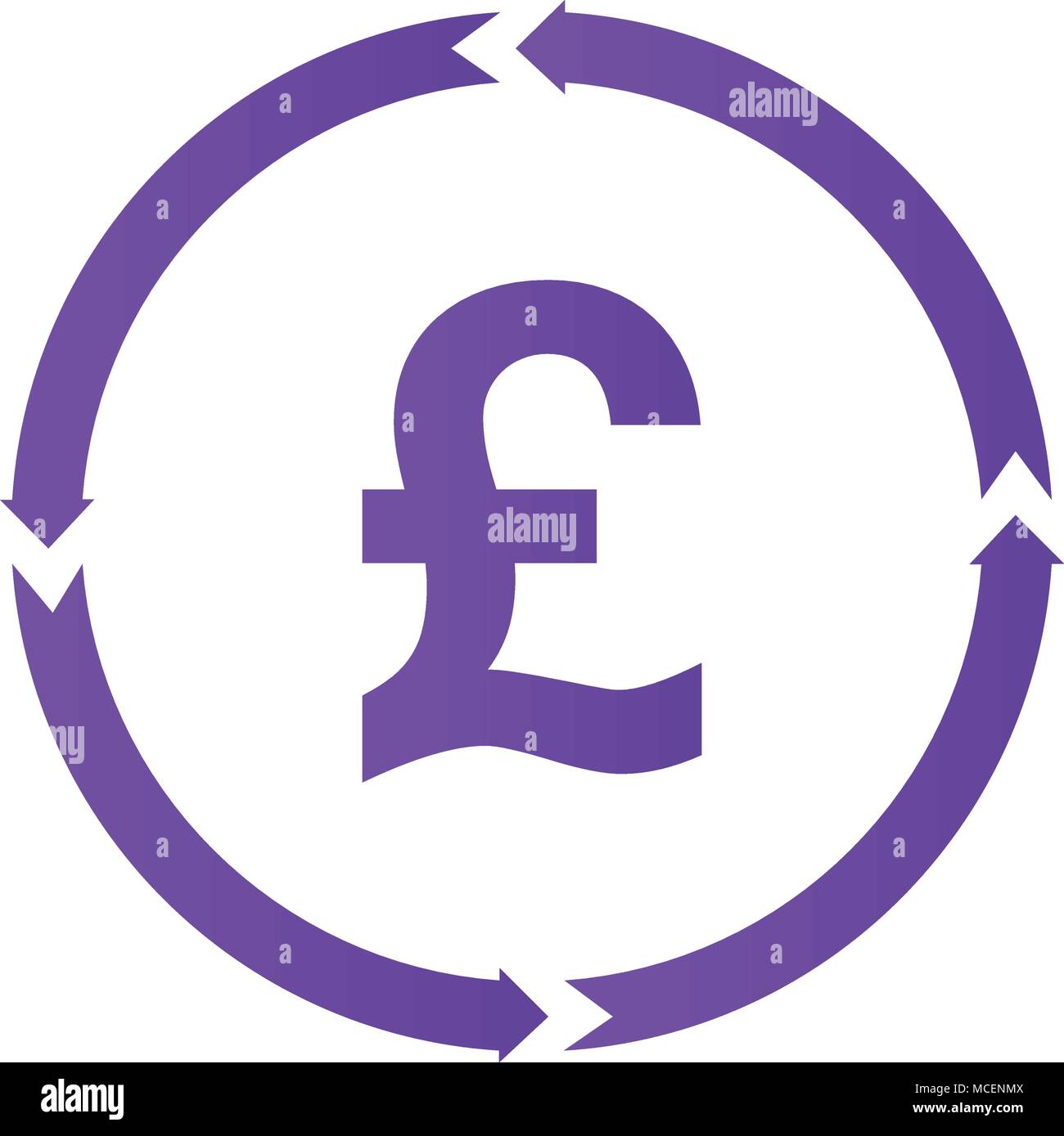 Pfund Umsatz Symbol, Vector Illustration, lbs-Symbol Stock Vektor