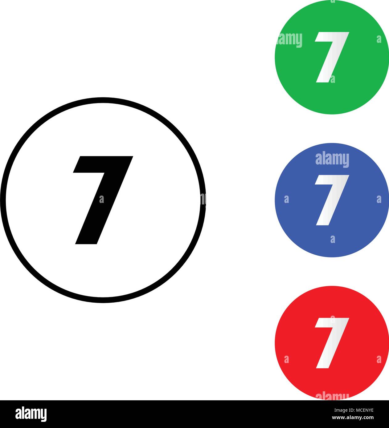 Nummer 6 Symbol Vektor. Vektor Darstellung. flat und Outline style Stock Vektor