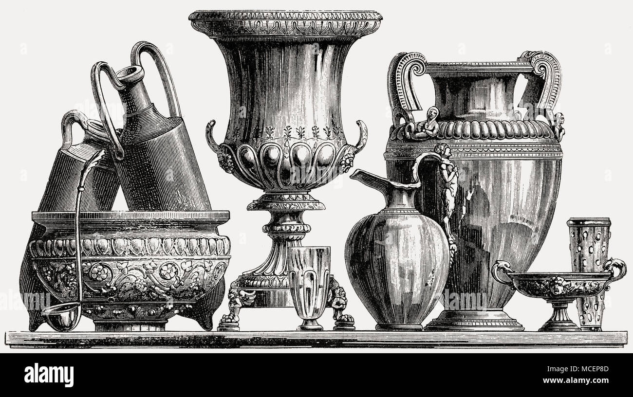 Keramik und Schiffe im alten Rom Stockfoto