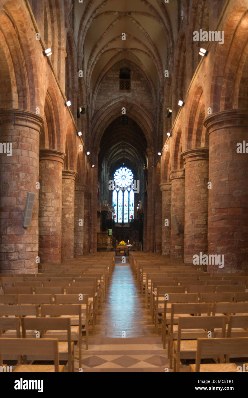 St Magnus Kathedrale, Kirkwall, Orkney - Innenraum Stockfoto