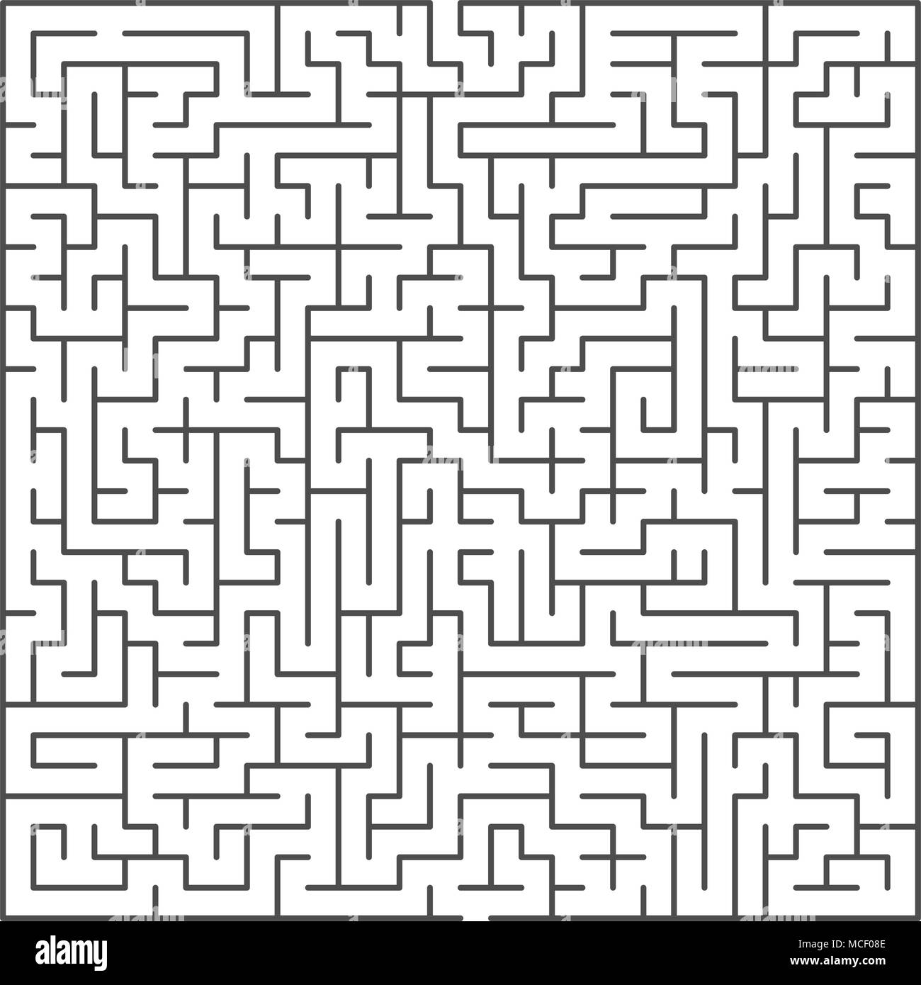 Big Square Labyrinth-spiel auf weißem Hintergrund Stock Vektor