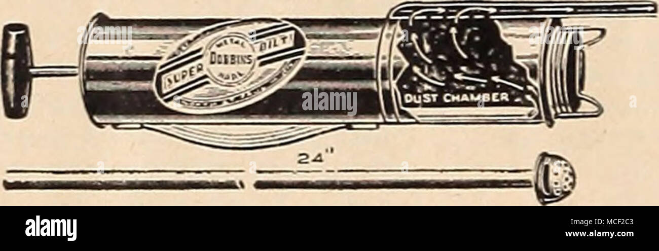 . Old Hand Duster eine neue Art von Staub Gewehr und die bei Weitem effizienteste Hand duster in der Existenz. Kapazität ein Pfund. Gewährleistet eine einheitliche dis - kostenlos mit jedem Schlag der Pistole bis zum letzten Partikel des Staubes in der Kammer. Eine neue, zwei-Wege Staubschutzkappe wird Staub über und unter verlässt. $ 1,65 Postpaid. Druckluft Sprüher Smith Banner. Ein 4 Gallone Druckluft Sprüher der überlegene Konstruktion. Durch eine automatische schwenkbare Düse ausgestattet, und einen 2 Fuß Verlängerungsstange. Zincgrip Schlitten Tank $ 7.20. Kupfer Tank $ 12.00. Justrite. 2 J Gal. In äußeres und Konstruktion dieser Stockfoto