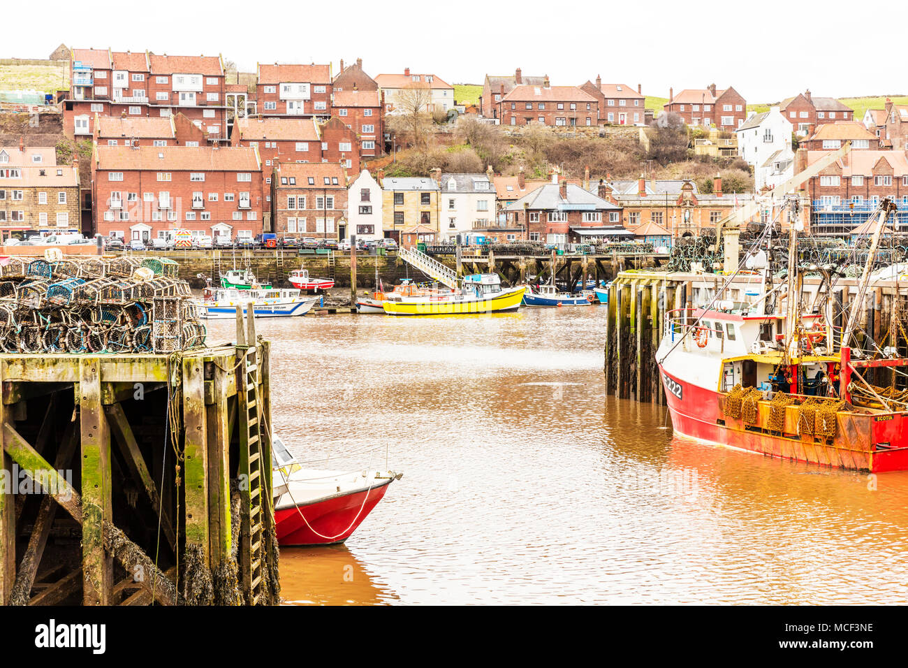 Whitby Whitby Großbritannien, England, Großbritannien, Stadt Whitby Whitby Whitby Harbour Town Yorkshire, UK, der Hafen von Whitby Whitby Whitby, Hafen, Hafen, Häfen, Whitby Stockfoto