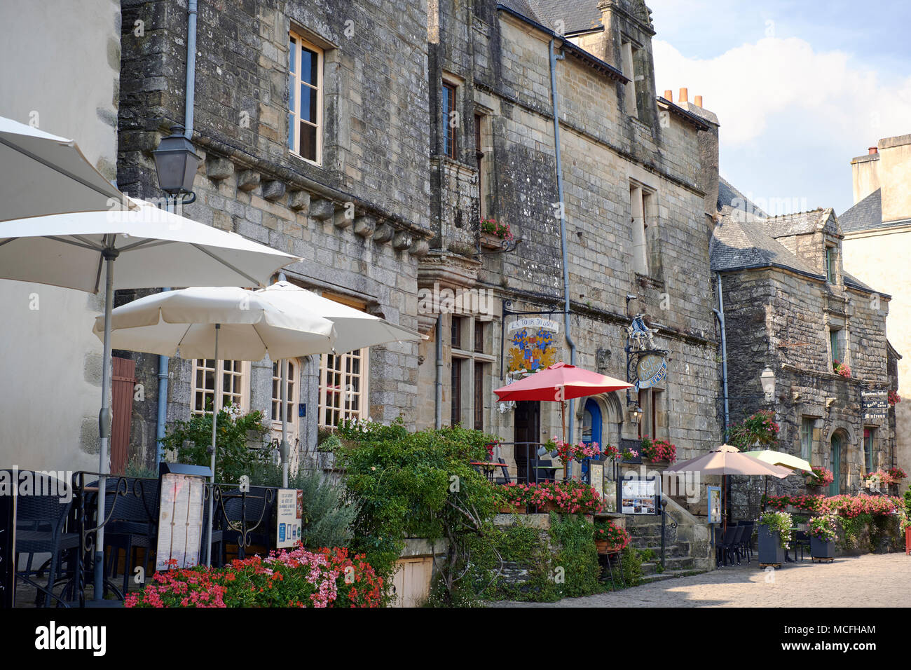 Rochefort-en-Terre ist eine französische Gemeinde im Département Morbihan in der Bretagne im Nordwesten Frankreichs. Stockfoto