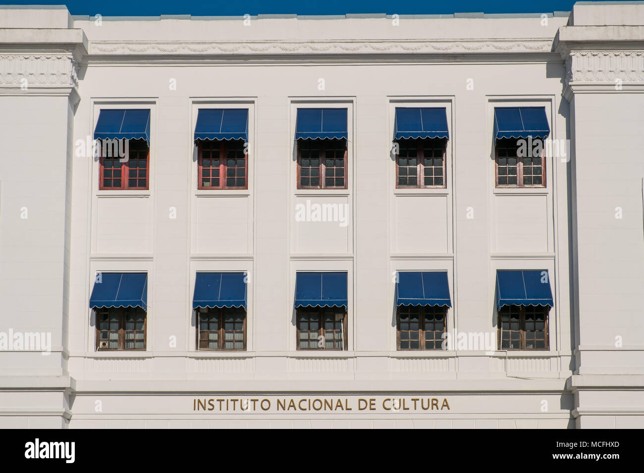 Die Fassade der nationalen Kultur Institut (Instituto Nacional de Cultura) von Panama in der Casco Viejo, Panama City Stockfoto