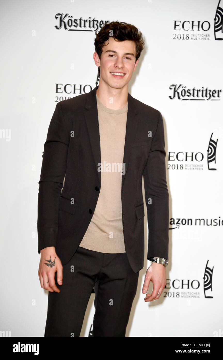 Shawn Mendes besucht die 27. Echo Award 2018 bei der Messe Berlin am 12