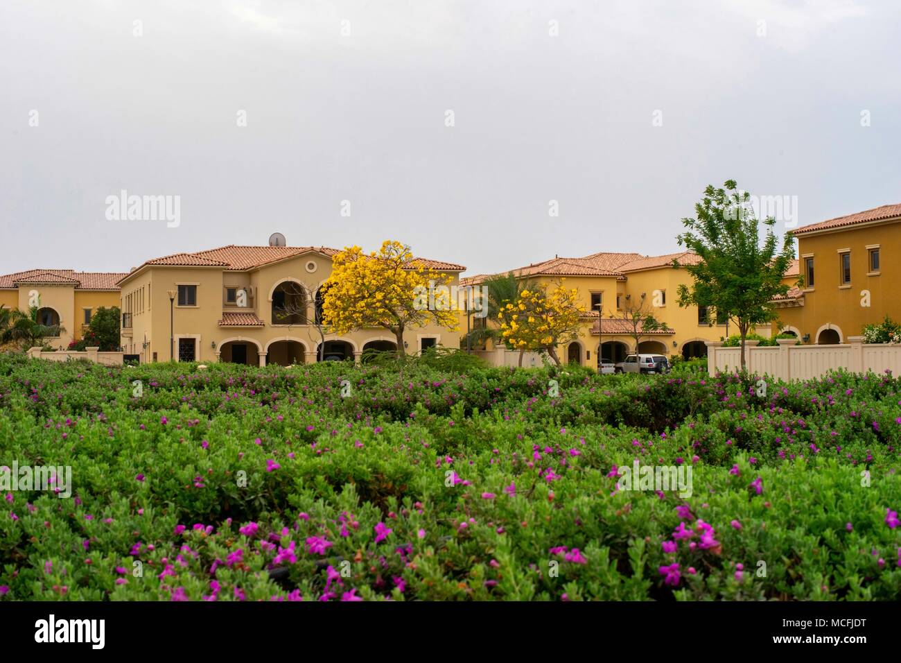 Saadiyat Beach Villas, Foto auf der Straße getroffen, Strand Villa Residence Stockfoto
