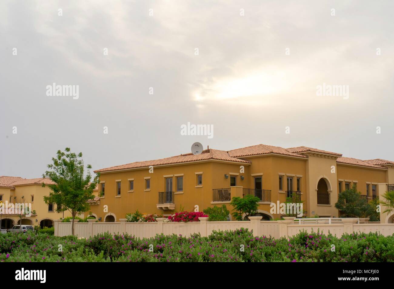 Saadiyat Beach Villas, Foto auf der Straße getroffen, Strand Villa Residence Stockfoto