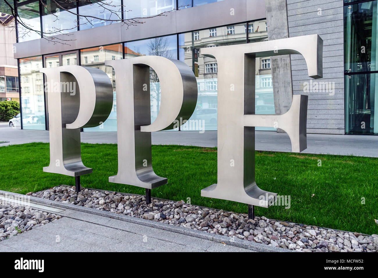 PPF-Logo, PPF-Mitglied der Gruppe, Tschechische Republik Stockfoto