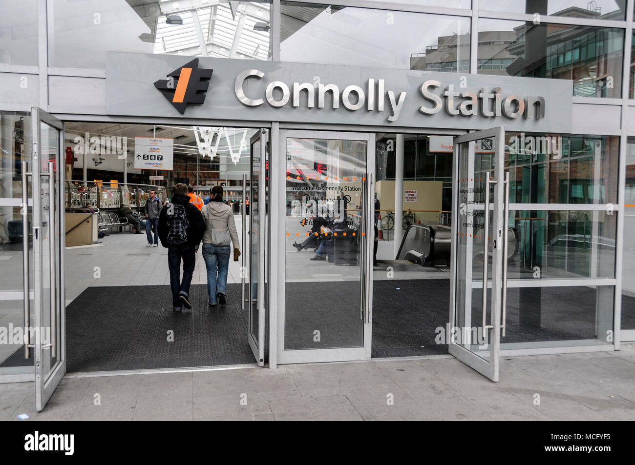 Connell Rail Station in Dublin Stockfoto