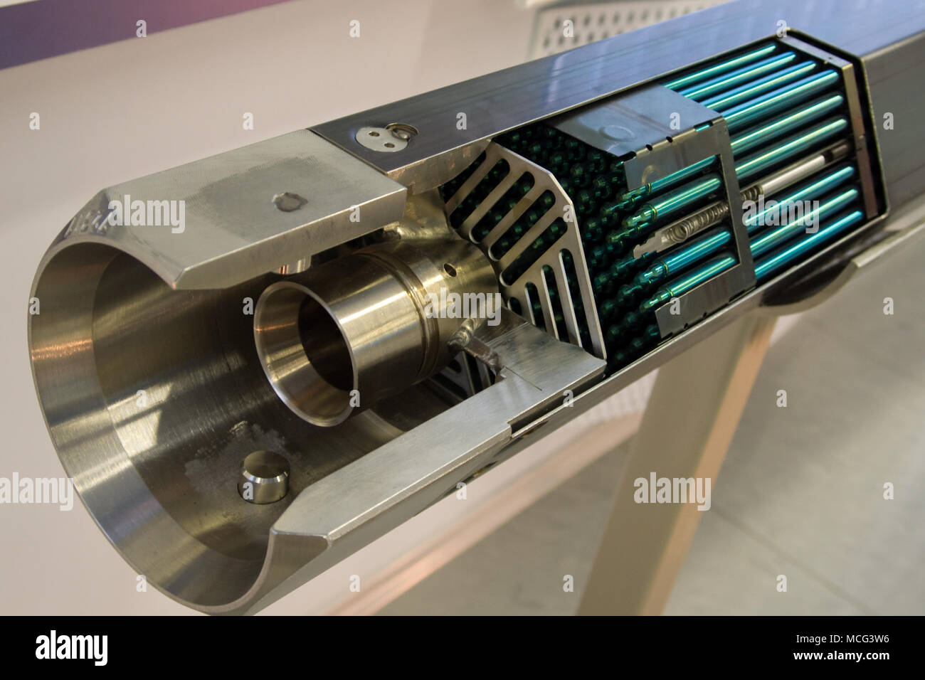 Fragment einer brennstab Element eines Kernreaktors Stockfoto