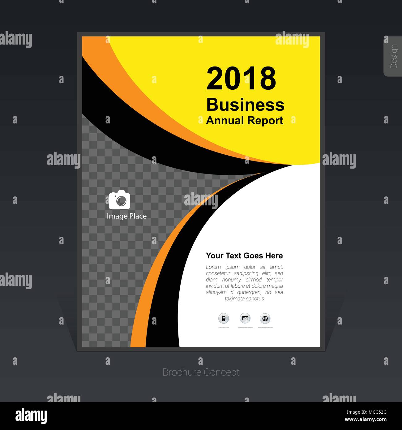 Geometrische Kurve Bunte Business Broschure Vorlage Cover Design Flyer Vector Illustration Stock Vektorgrafik Alamy