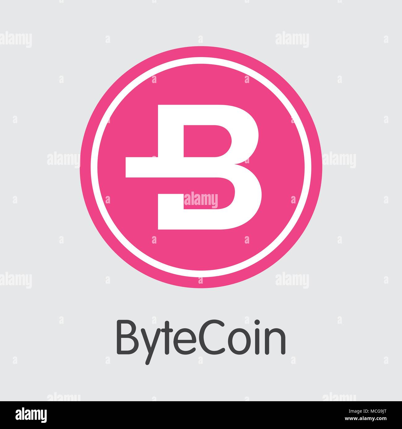 Bytecoin-Crypto Währung Piktogramm. Stock Vektor