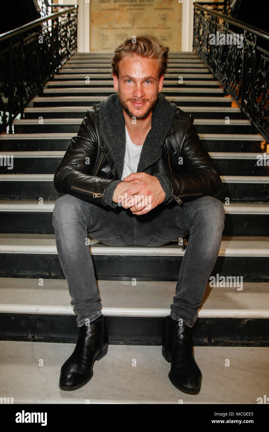 Berlin, Deutschland. 16 Apr, 2018. 16 April 2018, Berlin, Deutschland: Frederic Heidorn die Teilnahme an der kunst Fußball Charity Event Pressekonferenz. Credit: Gerald Matzka/dpa-Zentralbild/ZB/dpa/Alamy leben Nachrichten Stockfoto