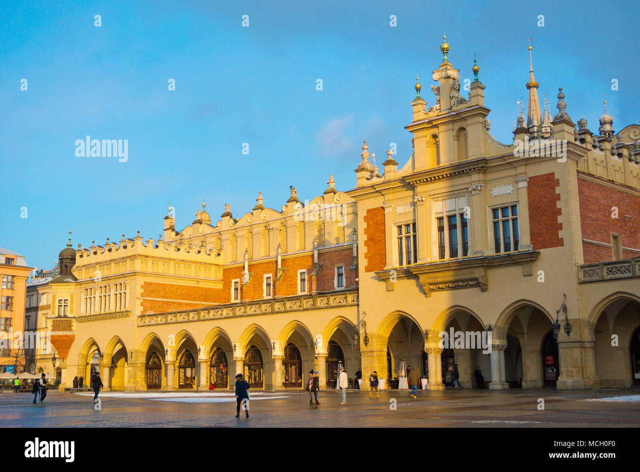 Sukiennice, Tuchhallen, Rynek Glowny, Old Town Square, Krakow, Malopolska, Polen Stockfoto