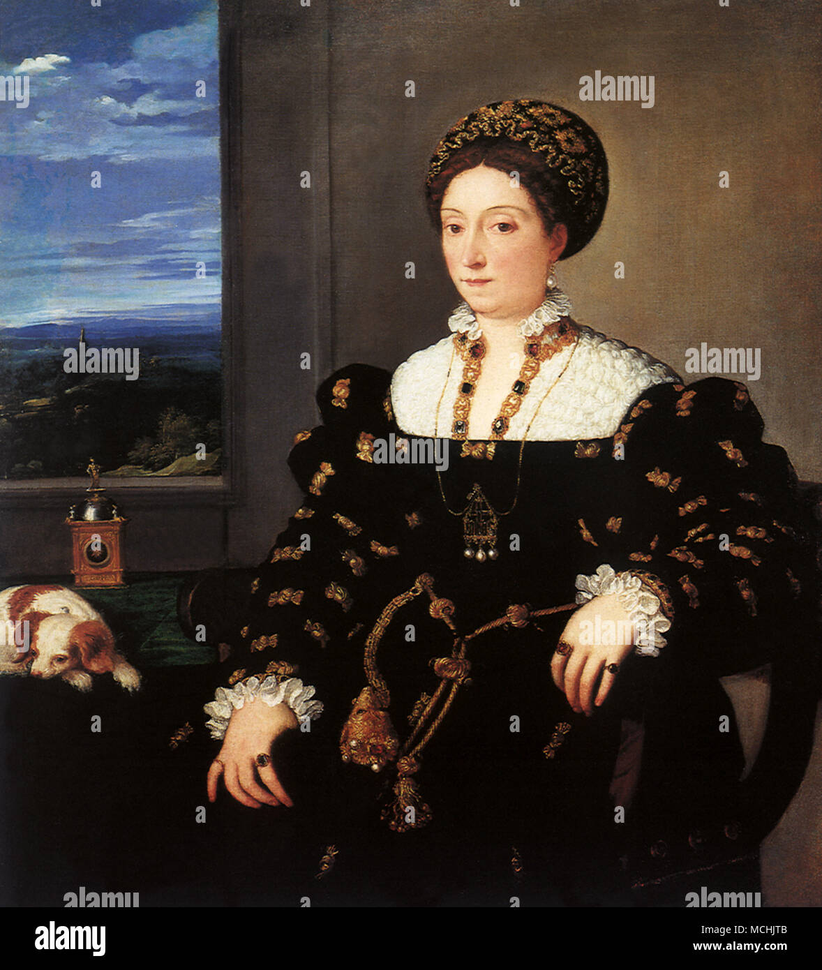 Portrait von Eleonora Gonzaga della Rovere Stockfoto