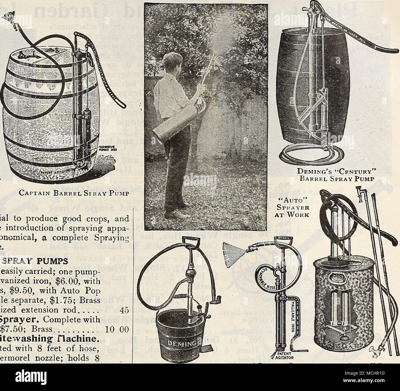 32 50 17 40 Myers' Eimer Pumpe "Auto Spray" Pumpe und Beschnigung Maschine  Gummi Spkinkler. Gerade oder gebogen Woodason's Spray Faltenblge. "10"  Klein. $ 2,25; gro. , Sprhdsen Bordeaux, $ 1,00;
