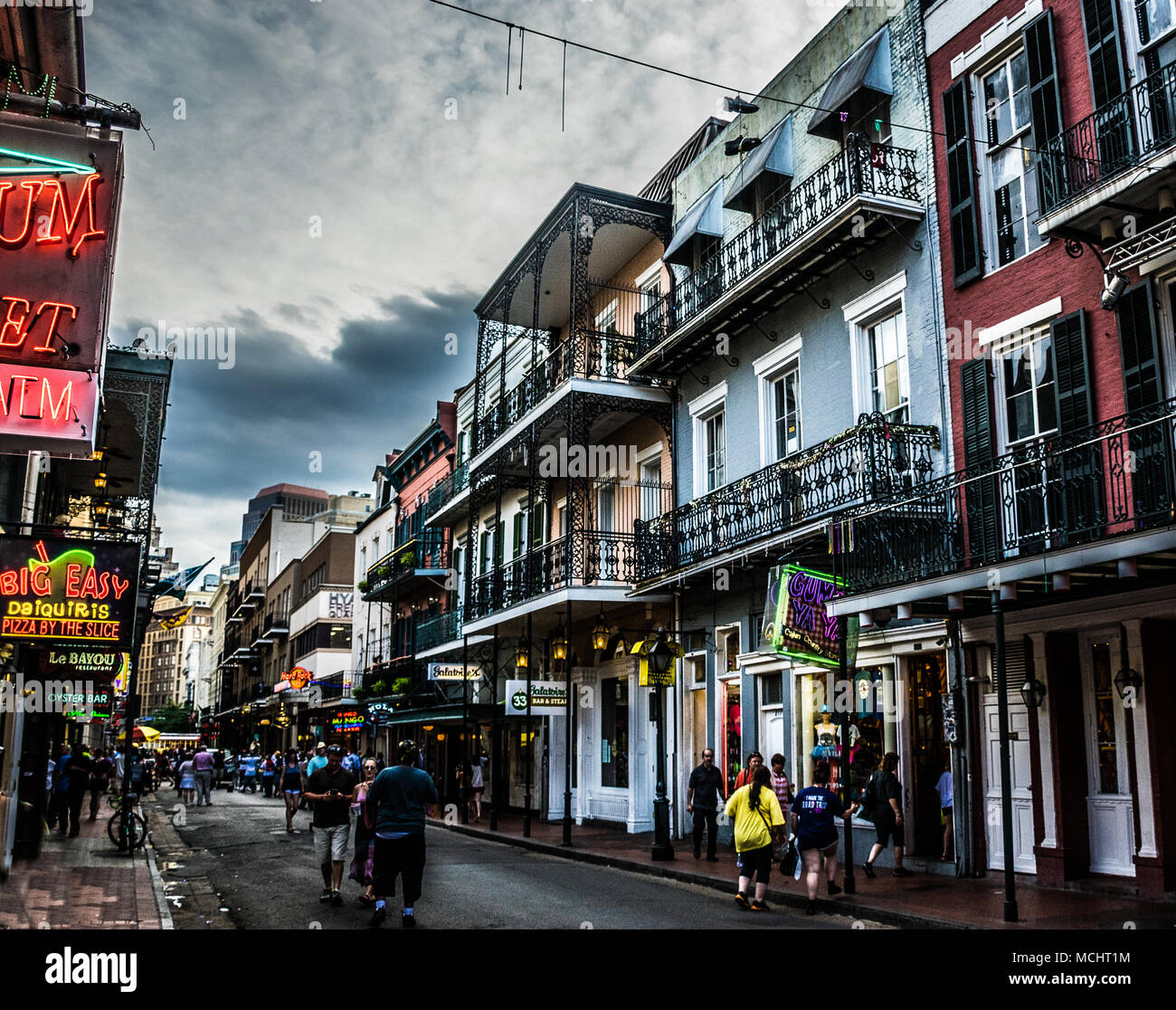 New Orleans French Quarter Bourbon Street Stockfoto