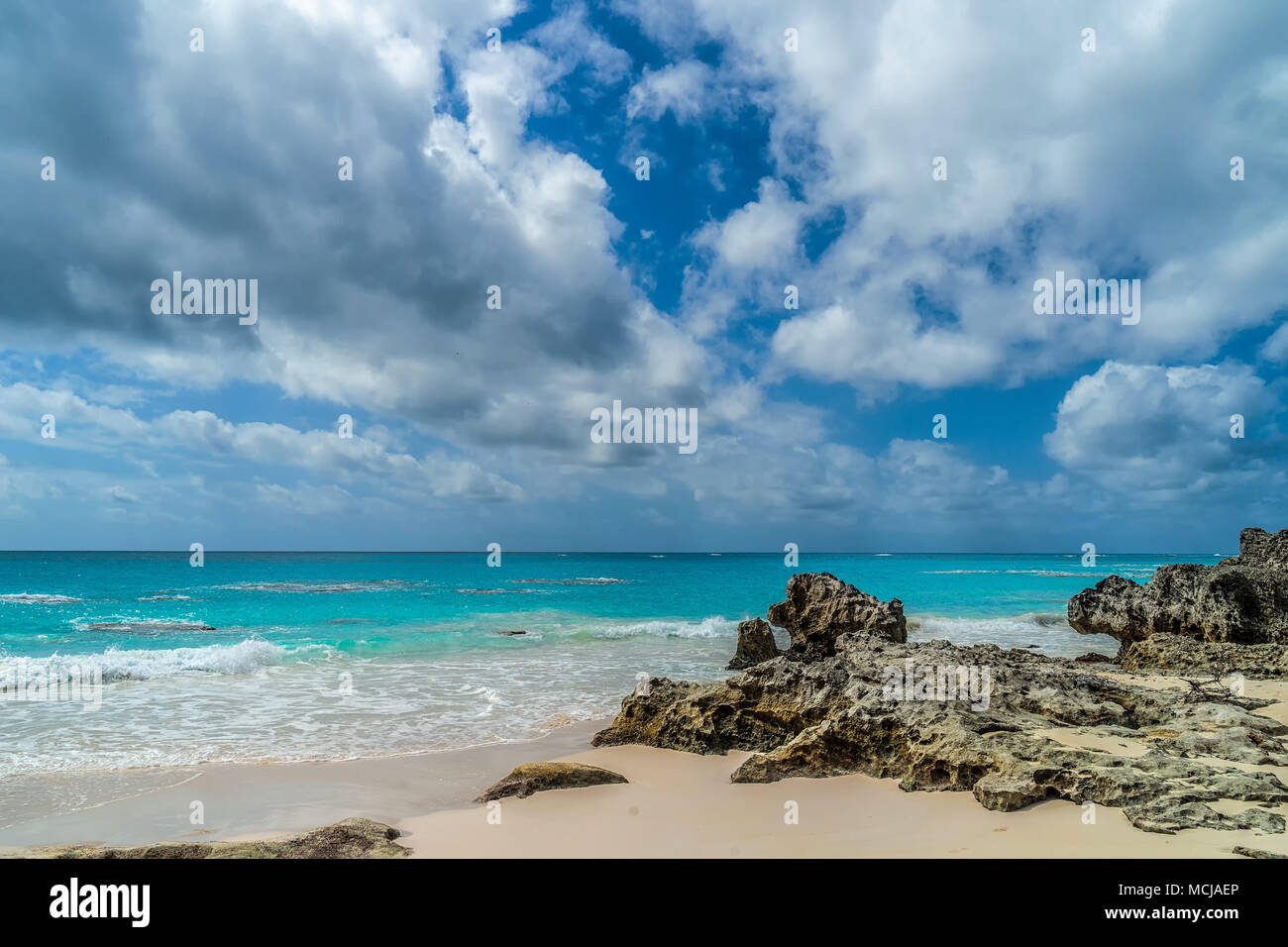 Schönen Strand an der Südküste von Bermuda. Stockfoto