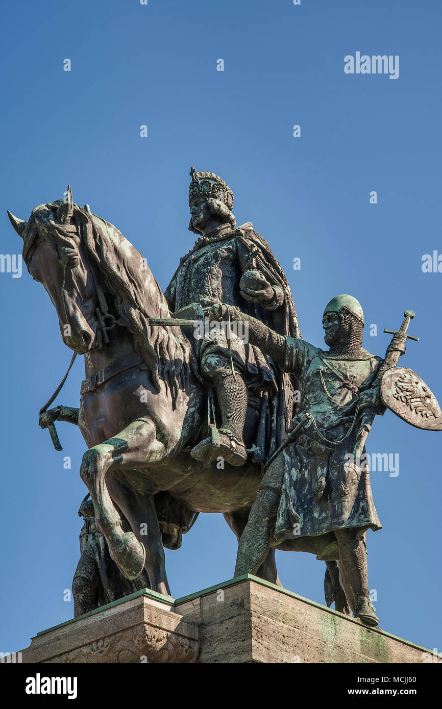 Reiterdenkmal Kaiser Ludwig IV., Ludwig den Bayern, München, Bayern, Deutschland Stockfoto