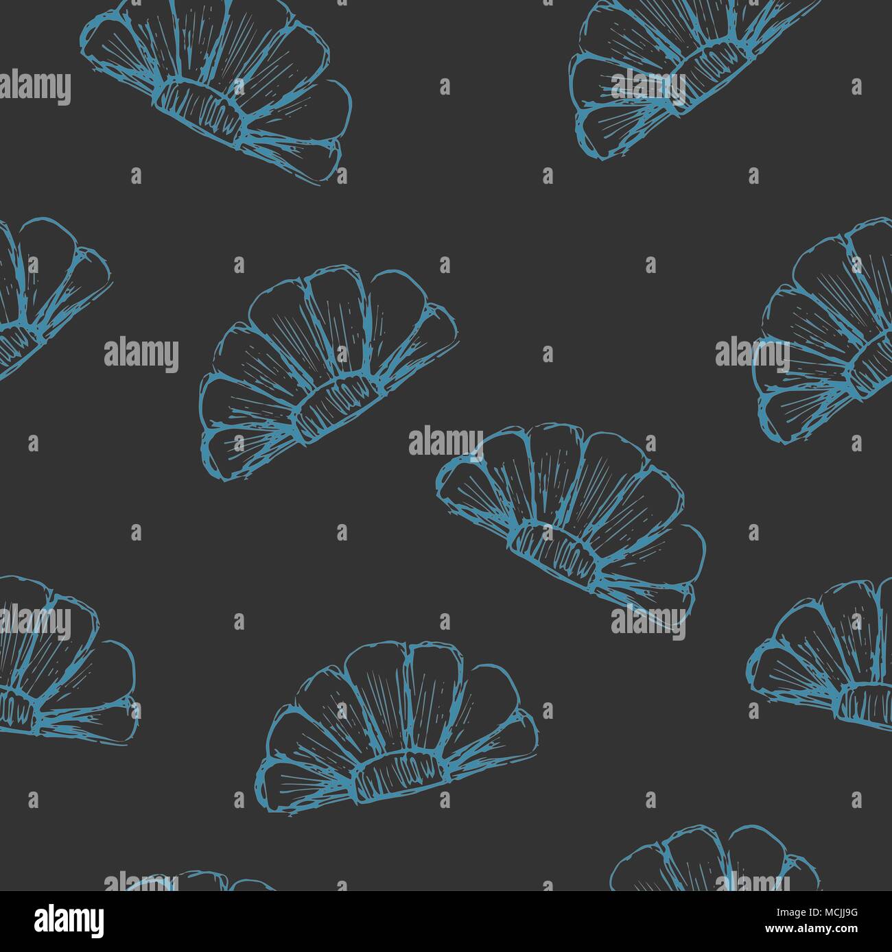 Nahtlose Muster mit Hand gezeichnet. Filigranes Design. Vector Illustration Stock Vektor