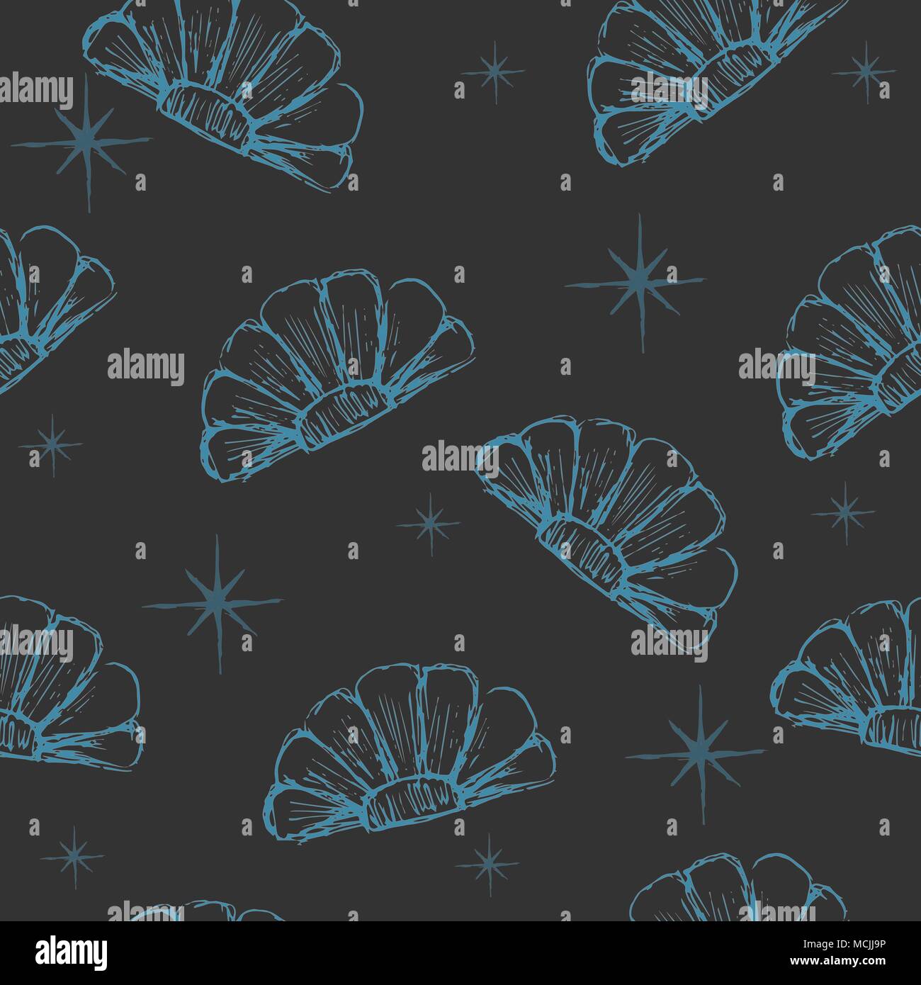 Nahtlose Muster mit Hand gezeichnet. Filigranes Design. Vector Illustration Stock Vektor