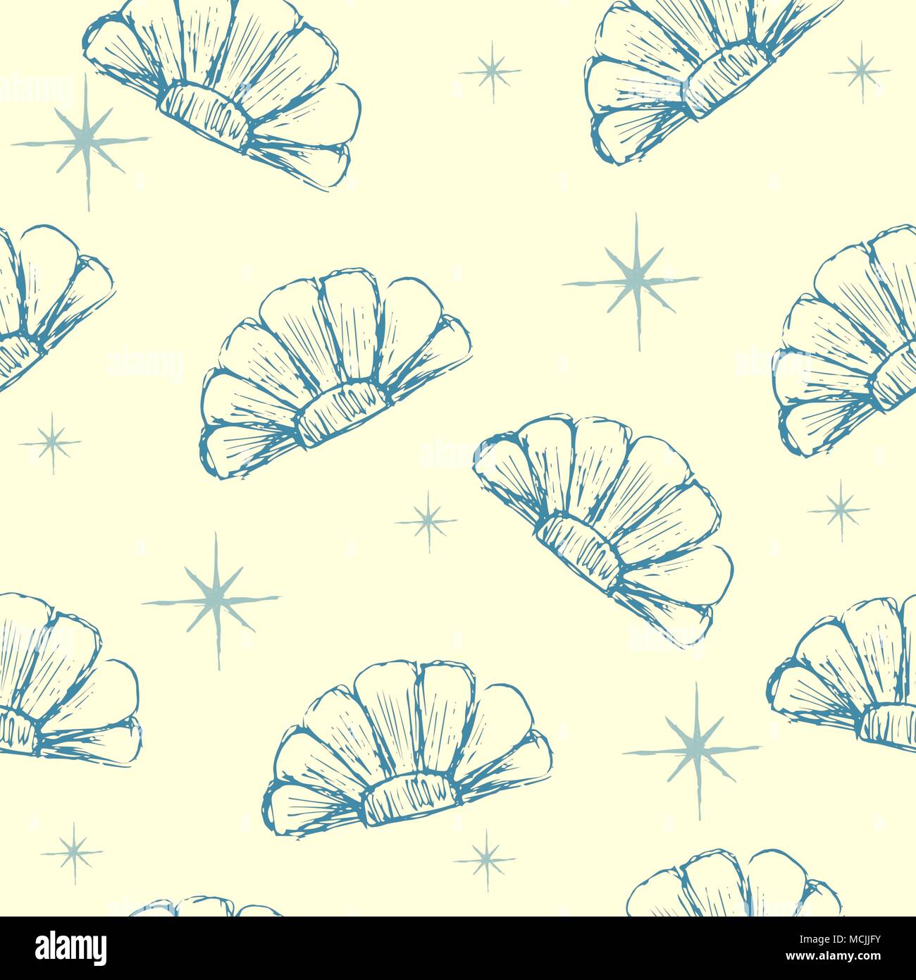 Nahtlose Muster mit Hand gezeichnet. Filigranes Design. Vector Illustration Stock Vektor