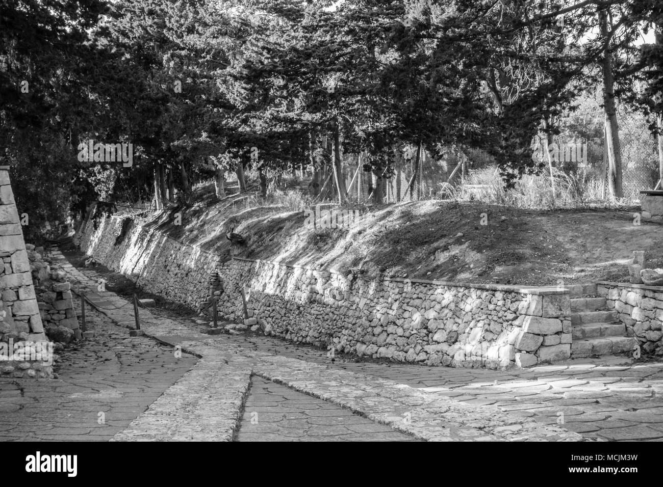Archäologische Stätte der Palast von Knossos, Heraklion, Kreta, Griechenland Stockfoto
